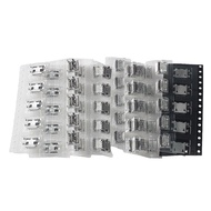 60PCS 12 Models Micro USB Connector Socket Jack 5pin USB Jack Socket Female for MP3 Huawei Samsung S