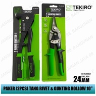 Paket Set Tekiro (2Pc)Tang Rivet/Gunting Baja Ringan/Gunting Holo