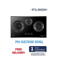 FUJIOH FH-GS7030 SVGL 3 BURNERS GAS HOB WITH 1 DOUBLE INNER FLAME BURNER