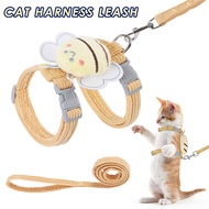 Cat Harness and Leash for Walking Escape Proof, Cat Vest Harness and Leash Adjustable Pet Vest Harnesses for Cat Outdoor Walking