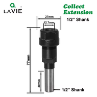 Router Bit Holder Set 1/4" 1/2" Shank Router Bit Extension Rod