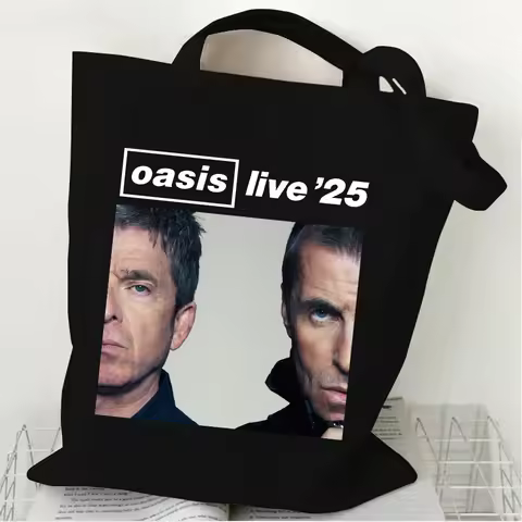 The Oasis Live 25 Tour 2025 Merch Canvas Bag Shopping Canvas Shopping Tote Bag Shopper Bag
