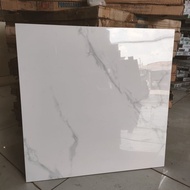 granit lantai 60x60 motif carara putih glazed