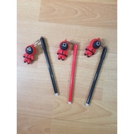 (LocalSeller) Squid Game 0.5mm  erasable pen black with pendant