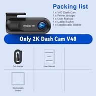 EKLEVA Dash Cam WiFi 2.5KCar Camera with APPDashcams with WDR Night Vision 24H Parking mode Loop Rec