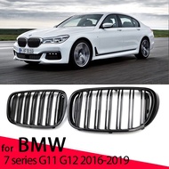 New Look Car Grille Grill Front Kidney Glossy 2 Line Double Slat For BMW 7 Series G11 G12 2015-2019 
