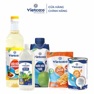 COMBO bàn ăn mùa thu Vietcoco (Dầu dừa cooking oil Dầu dừa tinh khiết Nước dừa UHT Nước cốt dừa Snac