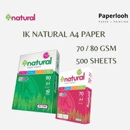 IK Natural A4 Paper 70gsm/80gsm 500 sheets