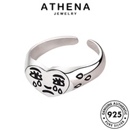 Perhiasan Athena925 Wanita Hitam Asli Hati Cincin Obsidian Berlian