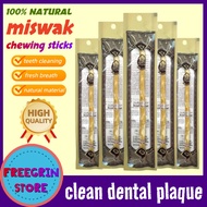 【Siwak⚡】5Pcs Miswak Organic Miswak Dental Stick | Natural Teeth Whitener, Plaque Remover & Gum Care 