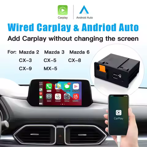 CARABC Apple Carplay Android Auto Fits Mazda 2 3 6 CX3 CX5 CX9 MX5 Toyota TK78-66-9U0C OEM Adapter H