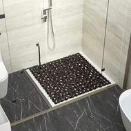 1pc 53 * 52cm Pebble Anti Slip Pad With Suction Cup For Bathroom Anti Slip Pad, Machine Washable And