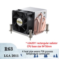 COOLSERVER R63 4 Heatpipe 2U Server CPU Cooler Workstation พัดลมระบายความร้อน Intel LGA2011 1700 115X AMD AM4