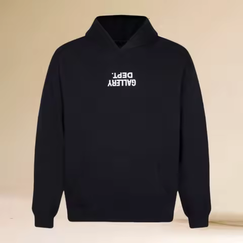 New Gallery Hoodie Dept with Letter Print - European Style Street Fashion - Loose Fit American High 