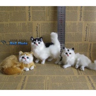 cat doll decoration real hair kitty pussy kucing macam benar