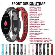 Ready Stock] Soft Silicone Sport Strap Band - Haylou RS3 RS5 Solar Ultra 5 4 Lite 4S S6 S8 Watch 2 P