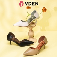 VDEN Retro Color Pumps Heels Women's Spring Stiletto Shoes Elegant Medium Heel Shoes 2.7INCH/8CM 814