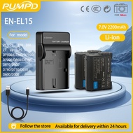 PUMPD EN-EL15 Battery  for Nikon D7000, D7100, D7200, D7500, Z5, Z6, Z7, Z8II Single slot charger