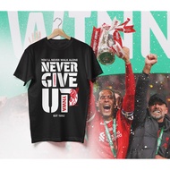 Never GiVE UP T-Shirt You'll Walk alone Slogan Team Liverpool Red Swan 3 Colors Black White YNWA