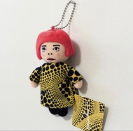 💯日版正貨！【草間彌生】限定款手袋公仔掛飾/鑰匙扣。【Yayoi Kusama】Soft Mascot Plush key Ring yellow Mori Museum Limited