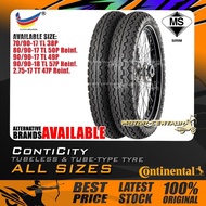 TAYAR MOTORSIKAL CONTINENTAL CONTI-CITY TUBELESS TYRE 2.75,275,70,80,90 - 17,18 (SAME FACTORY W/ ORI