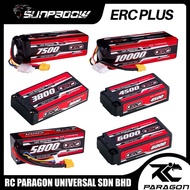 [Official 30 Days Warranty] SUNPADOW ERC Plus 2s 3s 4s RC Lipo Battery 3800-10000mah Hardcase Shorty