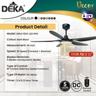 [TWIN PACK] DEKA F5DC LED PRO 56" 46" FANZO TURBO 56" 42" 5 Blades DC Motor Ceiling Fan With Light K