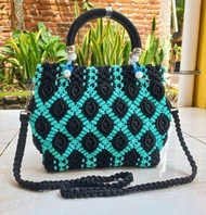 Tas Rajut Talikur Motif Mawar / Tas Talikur Pesta / Tas Talikur Wanita / Tas Rajut Tali kur Selempang / Tas Tali kur HP / Tas Pesta Rajut Talikur / Tas Talikur Motif Kerang Mutiara