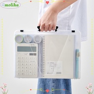 MOLIHA A4 File Box, Plastic Transparent A4 File Storage Box, Dustproof Test Paper Classification Por