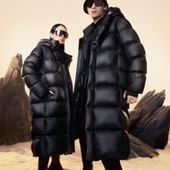 2023 New White Duck Down Jacket Black Gold Long Men and Women Same Style Comes with Heated and Thick