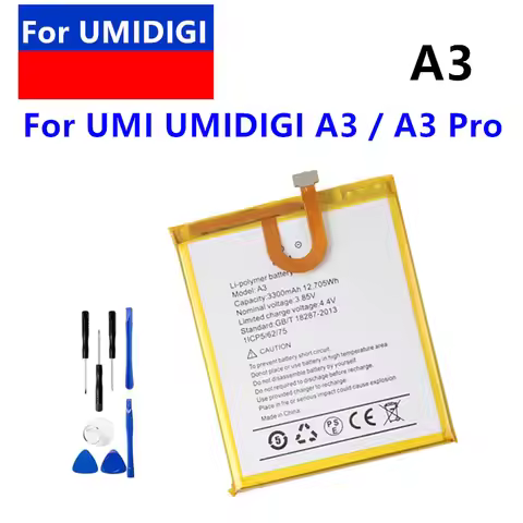 New A3 For UMI Umidigi 3300mAh Battery For UMI Umidigi A3 / A3 Pro A3Pro +Free Tools
