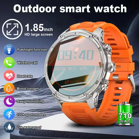 2026New Original V99 1.85-inch Ultra HD Military Outdoor Watch Bluetooth Call 710Mah Large Battery M