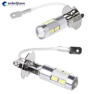 NOBELJIAOO 2Pcs Car Light H3 LED High Power Fog Daytime Running Bulb 10SMD 5630 5730 Bright Auto Lig
