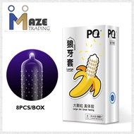 [MAZE TRADING] 8pcs Free Size Dot Condom Spike Condom Natural Rubber Latex Condoms Ultra Thin Spike 