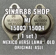 Hrg 1set TR TRANSISTOR FINAL JENGKOL MJ15003/15004 MJ 15003 15004 MEXICO ORIGINAL ASLI