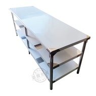 [特價]【Abis】升級版75x180CM三層圓角304不鏽鋼桌2.5尺X6尺
