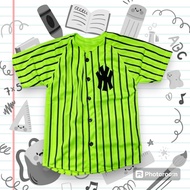 Stabilo Striped Kids Baseball Jersey Kids Baseball Jersey/ unisex Baseball Jersey/