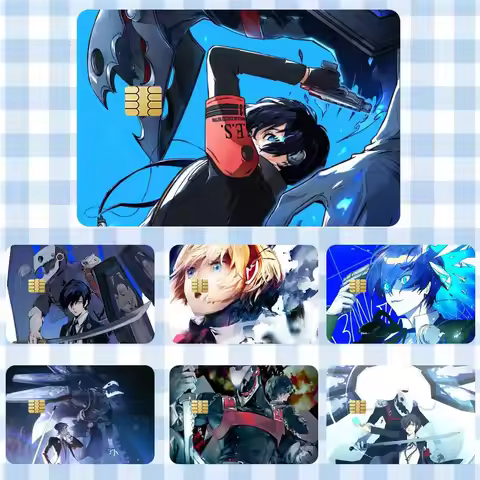 Makoto - Persona 3 Aigis P3 Sticker Film Tape Skin for Credit Card Debit Card Cartoon Waterproof Sti