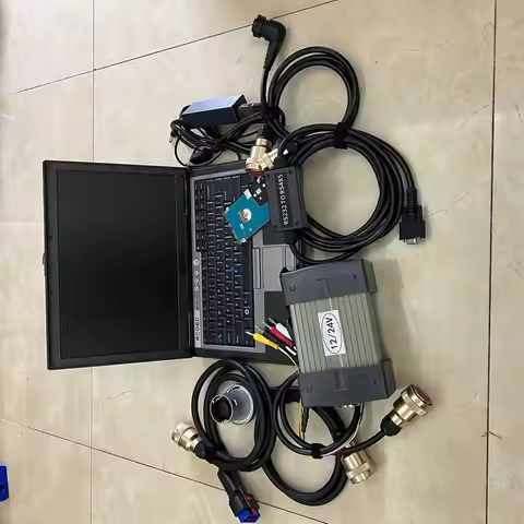 Super MB Star C3 Full Set with Cables Multi-languages 12/2014 Version in 90% New Laptop D630 Obd2 Di