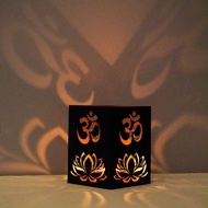Diwali Iron Projection Candle Holder Deepavali Candlesticks Diwali Crafts Deepavali Decoration Item 