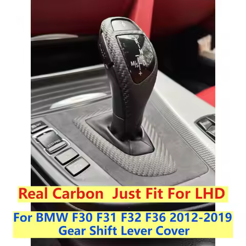 LHD F30 F31 F32 F36 Real Carbon Alcantara Carbon Fiber Gear Shift Base for Bmw F30 F31 F32 F36 (2012