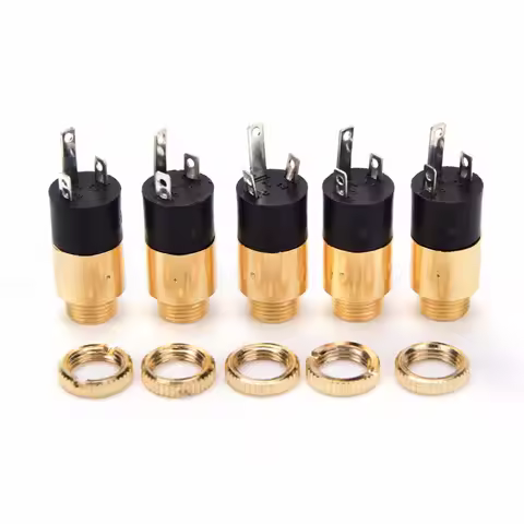 5pcs 3.5MM PJ-392 Stereo Female Socket Jack with Screw 3.5 Audio Video Headphone Connector PJ392 GOL