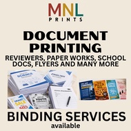 A5 - A3 Size -- Document Printing Services Reviewers • Modules • Flyers • Forms • Documents