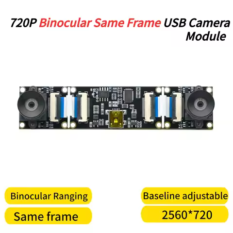 GXIVISION 3D Stereo VR USB Camera Module 720P Dual Lens,2560x720 30fps,Synchronized Same Frame,Basel