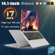 【3-Year-Warranty] New gaming Laptop Windows 11 Intel Core i7 14.1 inch 1080P IPS 12GB RAM DDR4 1TB/2