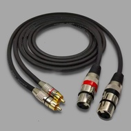 Mixer cable to power amplifier jack canon xlr female to rca 1 set / 2pcs