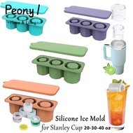 PEONY1 Ice Cube Tray, Easy To Clean 3 Hollow Cylinder Ice Molds Tumbler Cup Ice Cube Tray, With Lid 