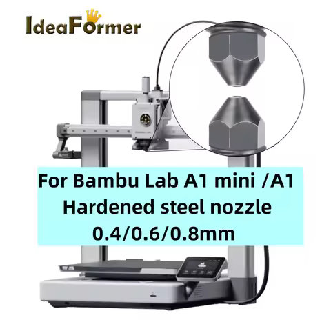 3D Printer parts For Bambu Lab A1 mini Hardened steel nozzle 0.4/0.6/0.8mm 1.75mm For Bambu Lab A1/A