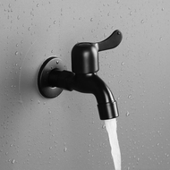 Kran Air Kamar Mandi Tancap Tembok Bahan Stainless kran tembok / taman / mesin cuci hitam black