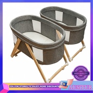 AUS Baby Cot Foldable Baby Crib Portable Bed Newborn Cradle Multi-function Baby Pacified Bed Shakes 